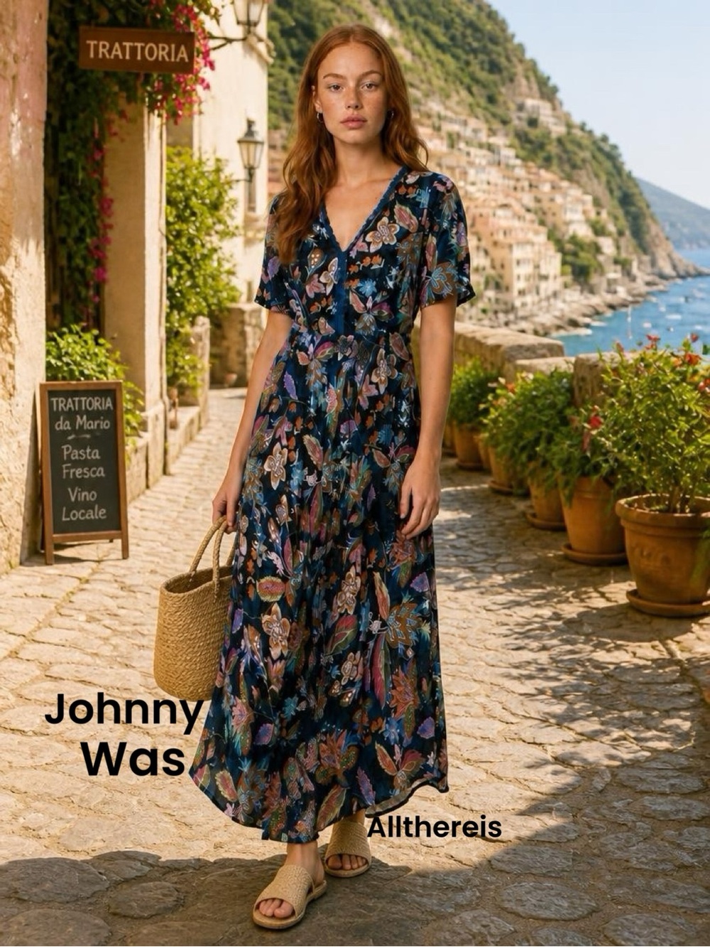 NWT Johnny Was Maxi Flutter Sleeves XS